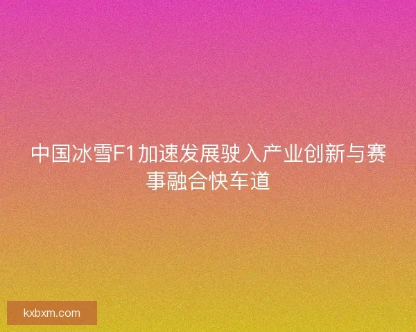 中国冰雪F1加速发展驶入产业创新与赛事融合快车道